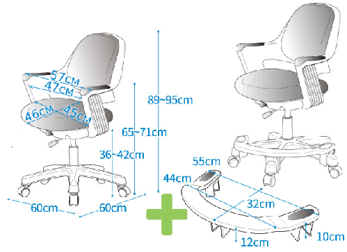 Подростковое эргономичное кресло серия Synif мод. ROBO (SY-1101-GY) - 2