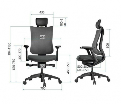 Функциональное кресло SCHAIRS TONE-M01W, Цвет: синий - 5