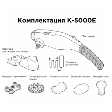 Вибромассажер для тела WelbuTech K-5000E (портативный) - 7